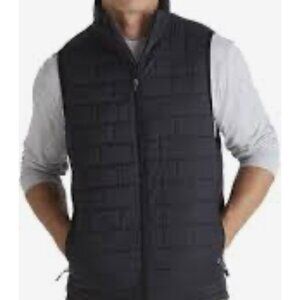 Mack Russo Quilted Puff Vest Mens Size Large Soft shell Black Layering Outdoors